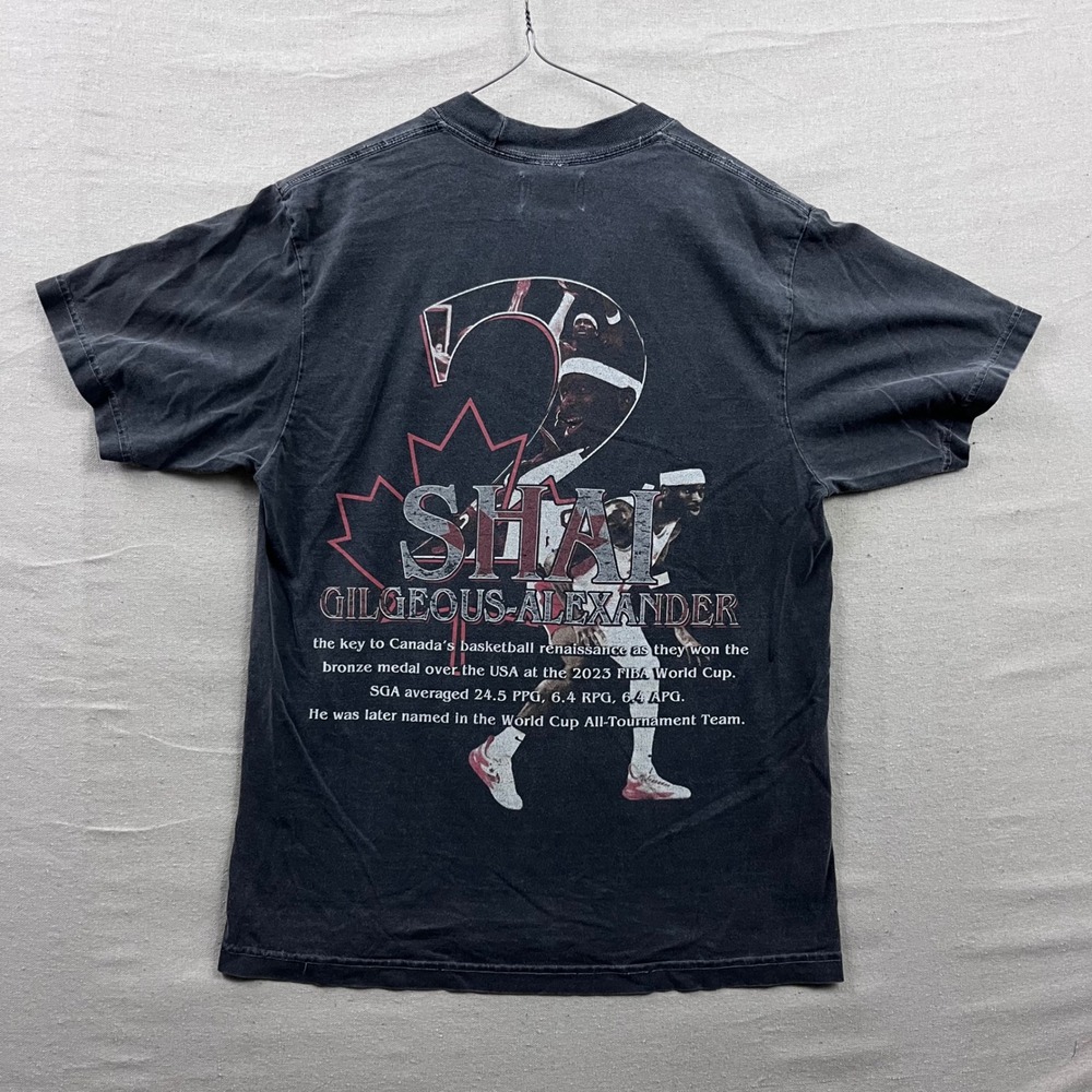 Game Changer‎ Shai Gilgeous-Alexander T-Shirt Mens Medium Black Team Canada FIBA